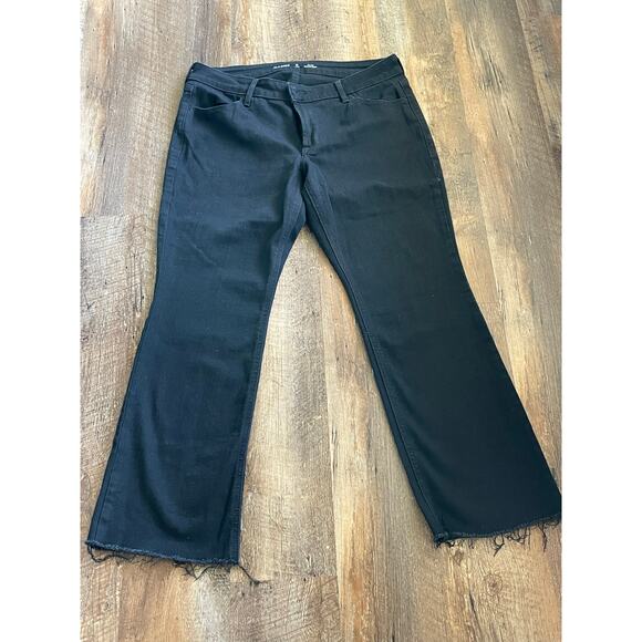 Old Navy black bootcut jean with ragged hem 12P MOTO - Picture 1 of 7